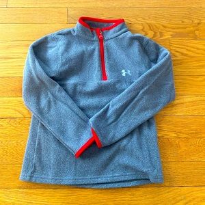 Under Armour half zip boys fleece size 5. EUC!